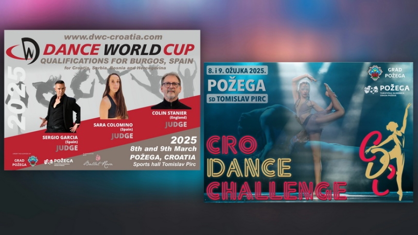 Ovog vikenda očekuju nas dva najveća plesna natjecanja u Požegi - "Cro Dance Challenge" i "Dance World Cup"