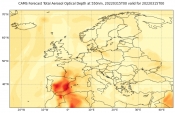 Velika količina saharske prašine kreće prema sjeveru diljem Europe tijekom sljedećih nekoliko dana