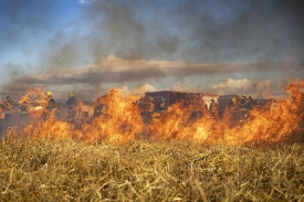 Kod Bankovaca je došlo do požara slame na otvorenom prostoru u polju