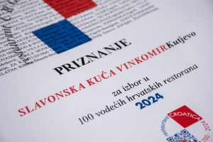 Restoran Slavonska Kuća Vinkomir među 100 vodećih hrvatskih restorana