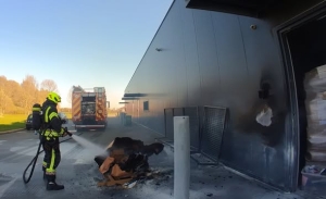 Požar u trgovačkom centru u požeškoj Zagrebačkoj ulici koji je brzo ugašen