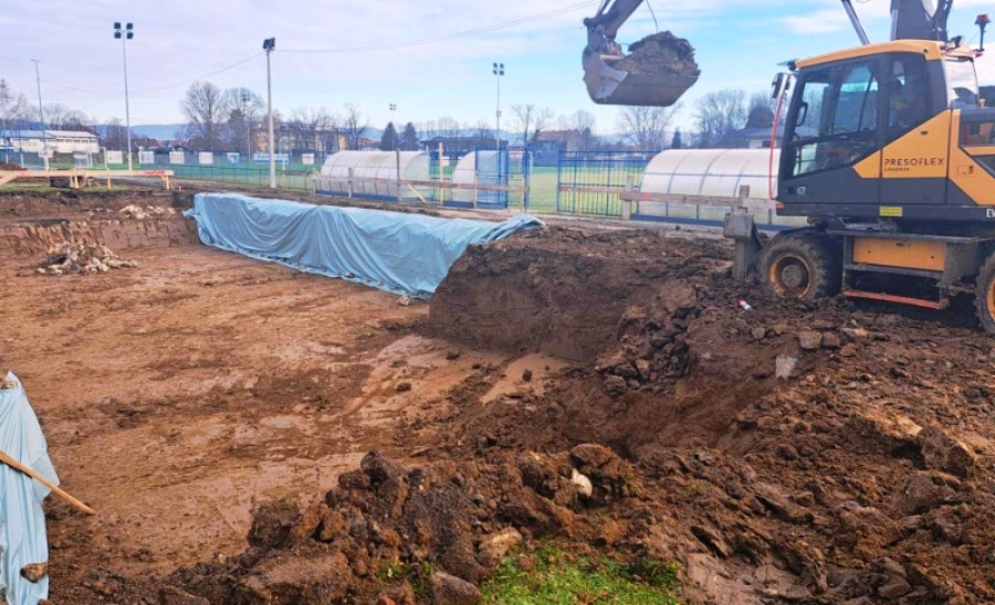 Započeli radovi na izgradnji zapadne tribine na igralištu Nogometnog kluba Slavonija