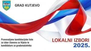 Pravovaljane kandidacijske liste za izbor članova za Vijeće te kandidature za gradonačelnika Kutjeva