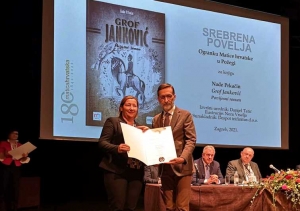 Srebrna povelja Matice hrvatske romanu &quot;Grof Janković&quot; autorice Nade Prkačin