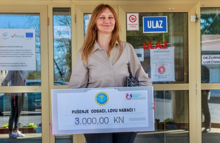 Glavnu nagradu na Natječaju "Pušenje odbaci i lovu nabaci" osvojila Renata Ružička Babić iz Pakraca