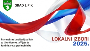 Pravovaljane kandidacijske liste za izbor članova za Vijeće te kandidature za gradonačelnika Lipika