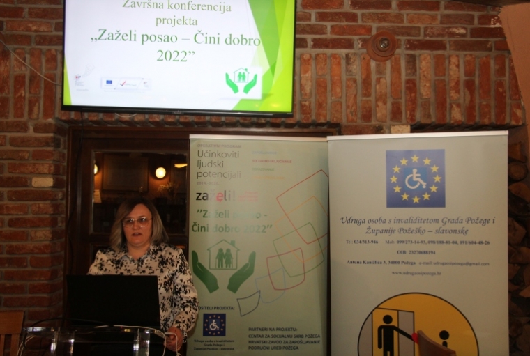 Završna konferencija "Zaželi posao - Čini dobro 2022" Udruge OSI Požega