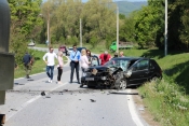 Težak sudar u oštrom zavoju u Gradištu