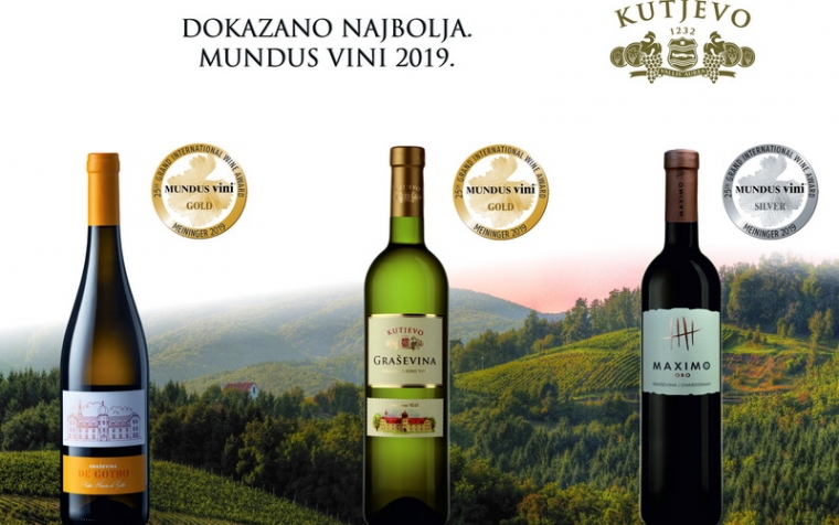 Kutjevački podrum osvojio dvije zlatne i jednu srebrnu medalju na Mundus Vini Summer 2019.