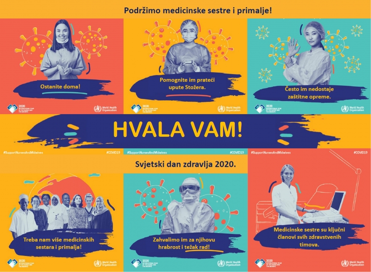 Svjetski dan zdravlja 7. travnja 2020. „Podrška medicinskim sestrama i primaljama“