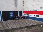 Članovi Udruge djece branitelja uredili novi grafit na zapuštenom prostoru u centru Pakraca
