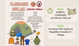 Gojzerice organiziraju Planinarski buvljak: Poziv svim planinarima i ostalim zainteresiranima