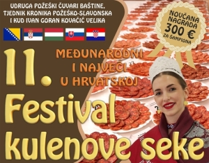 Najavljen je 11. "Festival kulenove seke 2026" - ocjenjivanje kvalitete, izbor Ljepotice kulenove seke, najljepše uređeni stol