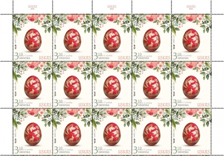 Staklena pisanica iz 19. stoljeća na uskrsnoj marci