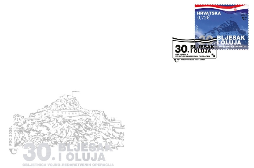Poštanska marka u čast 30. obljetnice Bljeska i Oluje - Trajni spomen na povijesni trenutak nacionalnog zajedništva