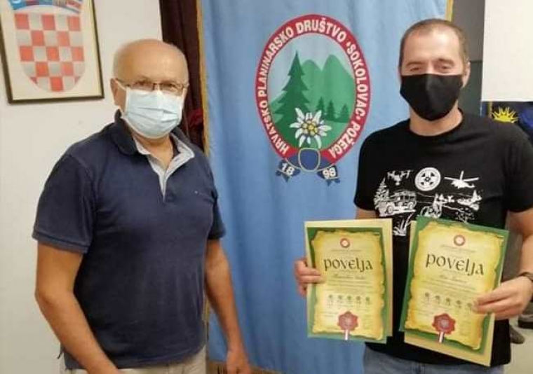 Dodijeljene povelje planinarima koji su prošli "Pet utvrda Požeške gore u jednom danu 2020."