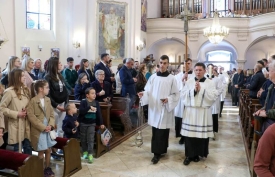 Euharistijsko slavlje na svetkovinu Uskrsnuća Gospodnjega - Uskrsa u požeškoj Katedrali