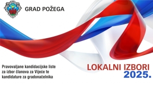 Pravovaljane kandidacijske liste za izbor članova za Vijeće te kandidature za gradonačelnika Požege